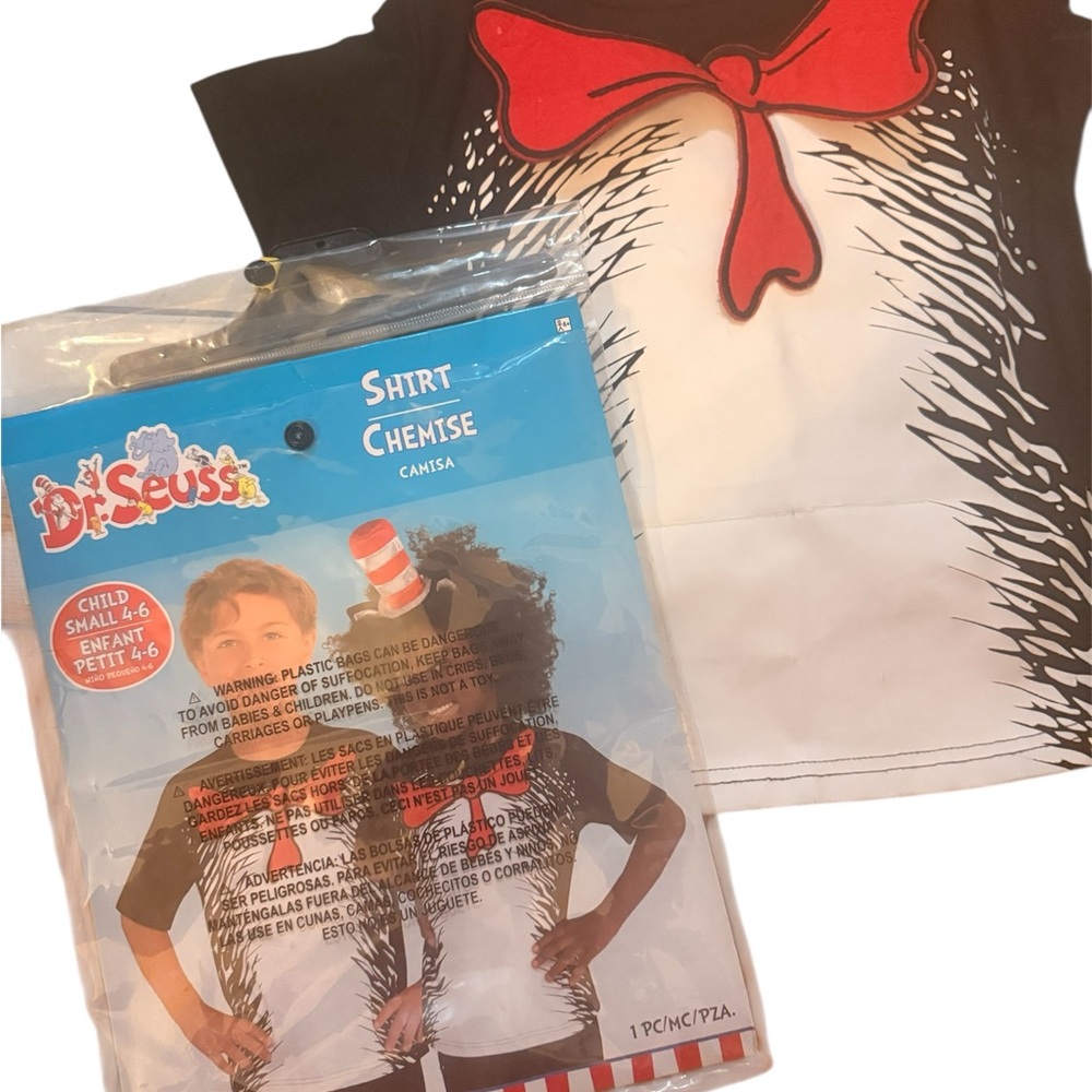 Dr. Seuss Kids Costume Shirt - Red, Black, and White